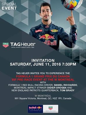 Café Liégeois announced at the F1 VIP Pre-Race event at the W Montreal - Café Liégeois Canada Inc.