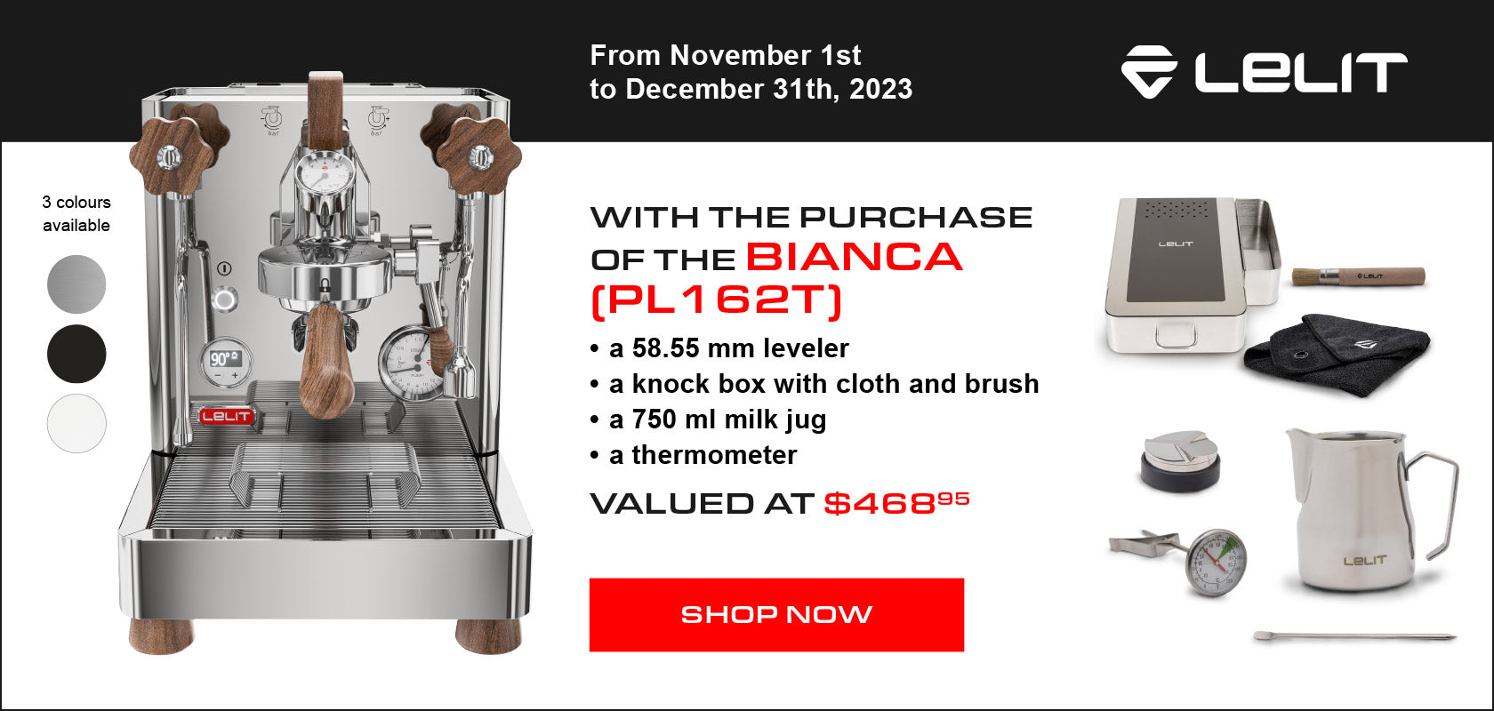 Lelit - Limited Edition - Bianca V3 (PL162T)