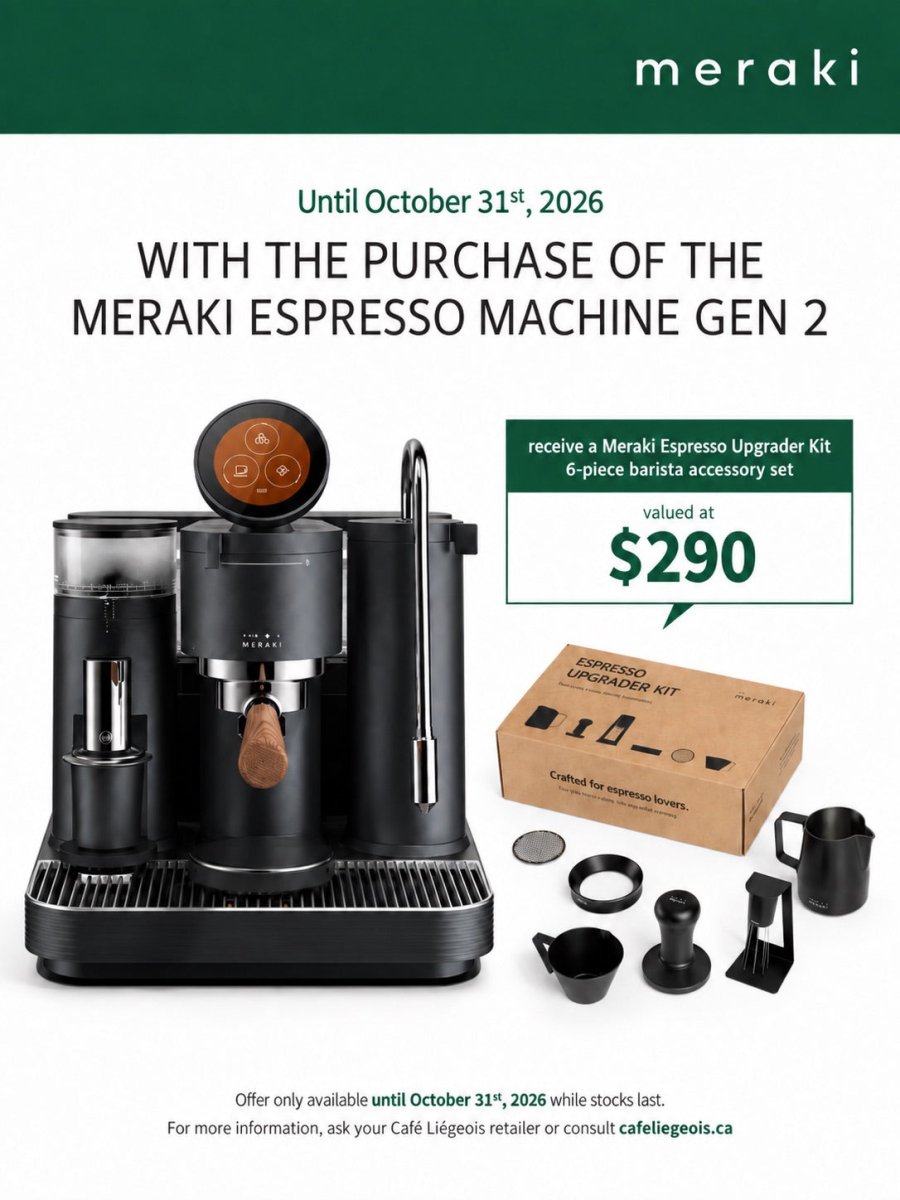Meraki - Espresso Machine Gen 2 - Café Liégeois Canada Inc.