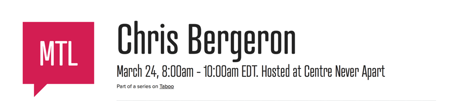 Café Liégeois at CreativeMornings this March 24th #CMtaboo - Café Liégeois