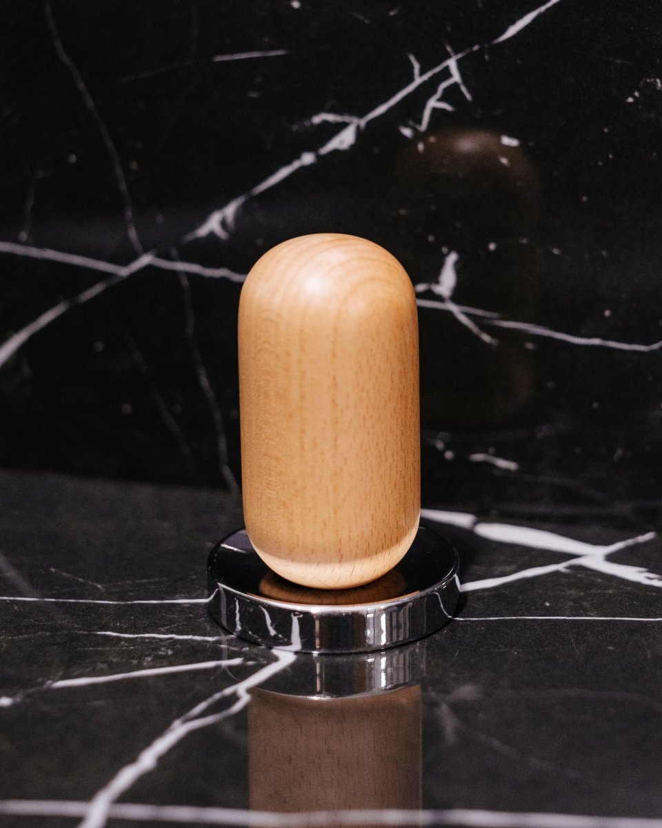 Light wood coffee tamper 58MM - Café Liégeois