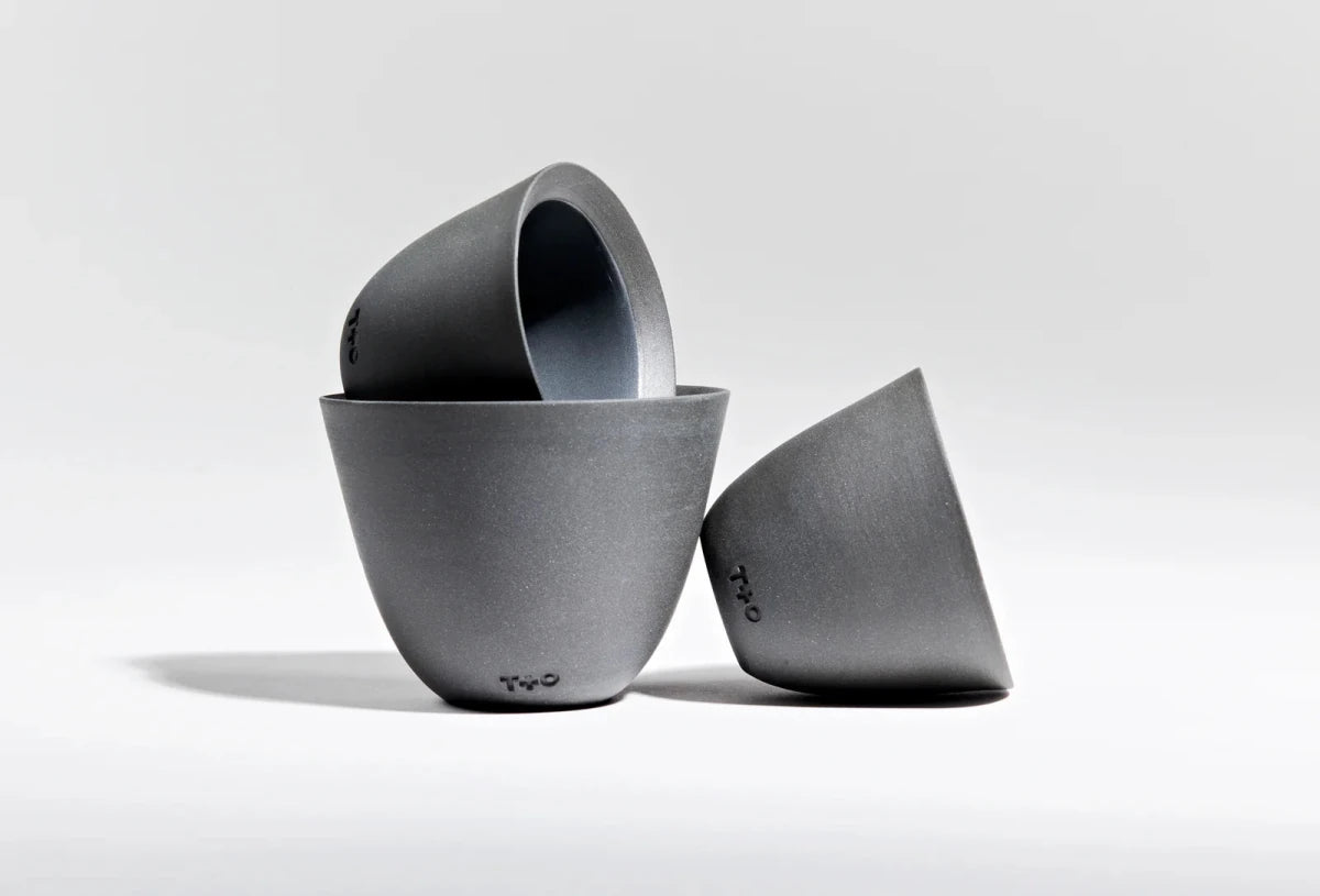 T+O Porcelain Coffee Cup - Handmade In Montreal - Café Liégeois Canada Inc.